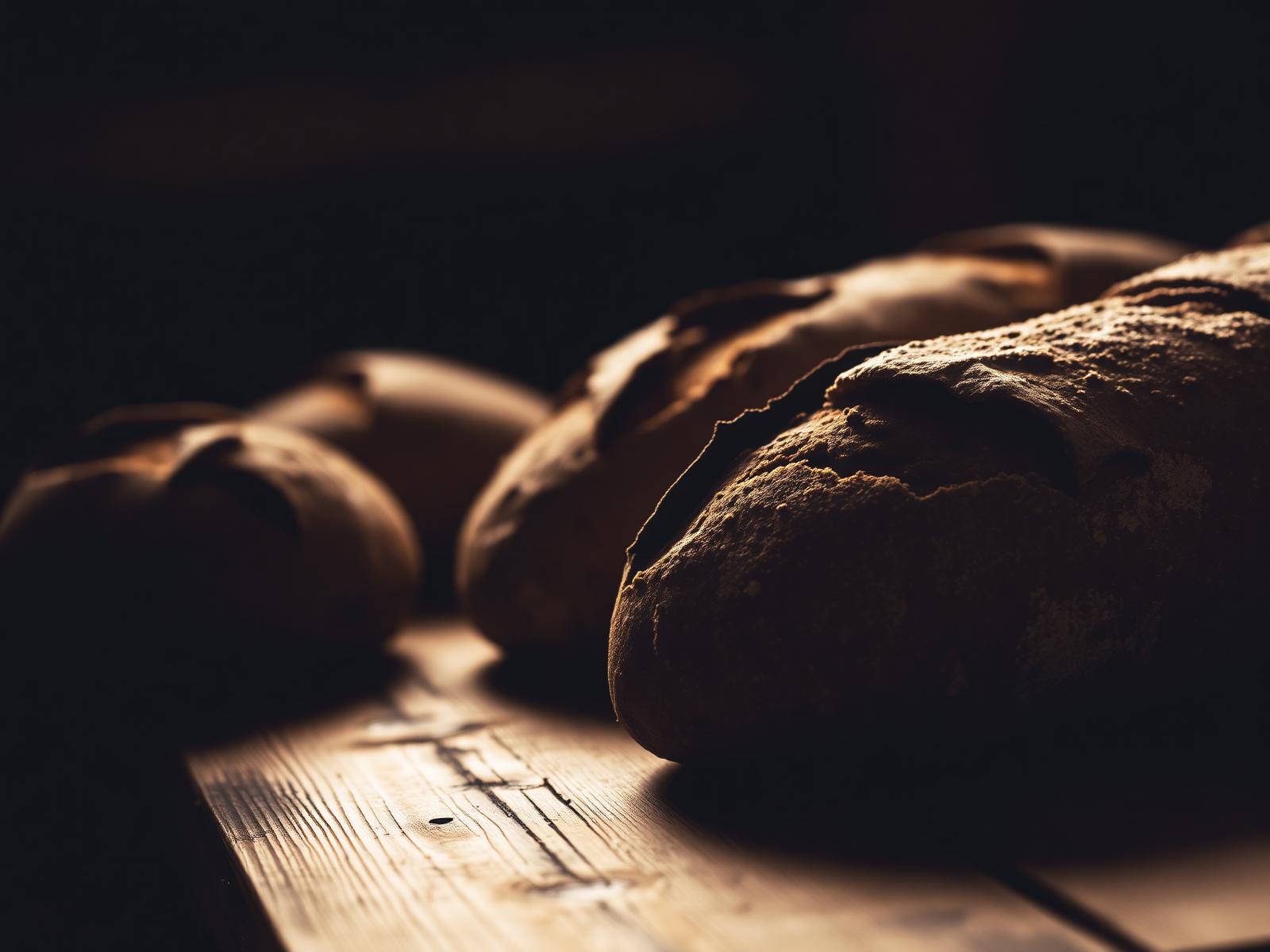 Pan artesanal recién horneado